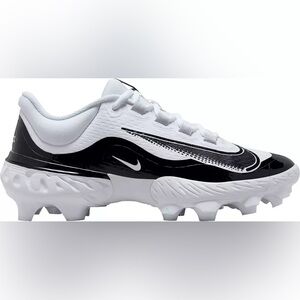 Nike Men Sz 10 Alpha Huarache Elite 4 Low MCS Baseball Cleat White Brand New!